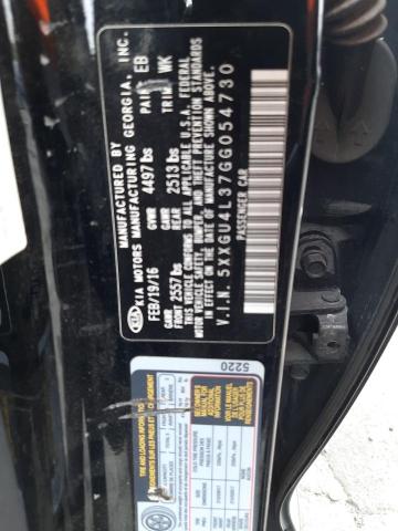 Photo 10 from auction – 2016 KIA OPTIMA EX with VIN 5XXGU4L37GG054730