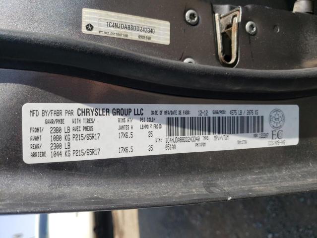 Photo 10 from auction – 2013 JEEP COMPASS with VIN 1C4NJDAB8DD243340