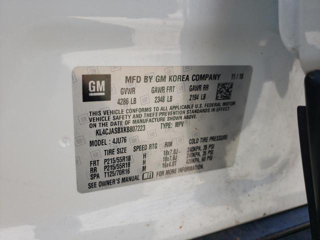 Photo 10 from auction – 2019 BUICK ENCORE PRE with VIN KL4CJASBXKB807223