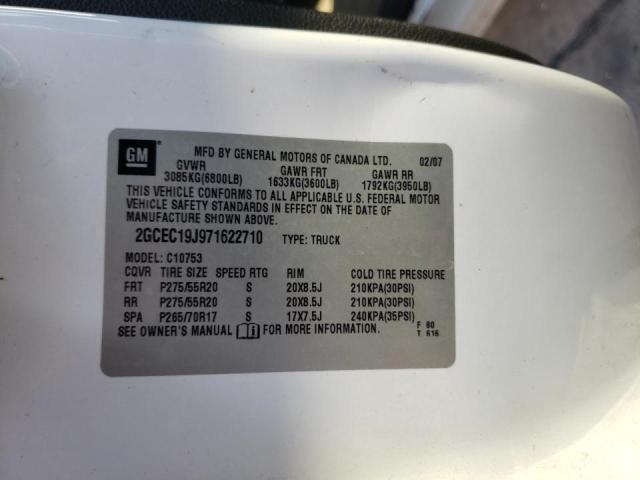 Photo 10 from auction – 2007 CHEVROLET SILVERADO with VIN 2GCEC19J971622710
