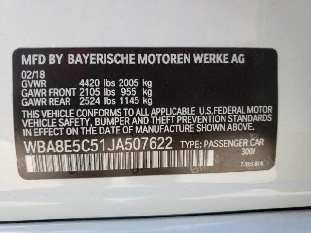 Photo 10 from auction – 2018 BMW 328 D with VIN WBA8E5C51JA507622