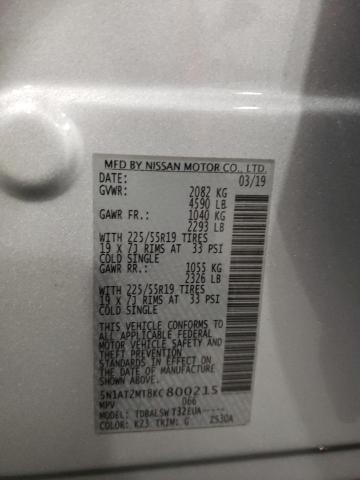 Photo 10 from auction – 2019 NISSAN ROGUE S with VIN 5N1AT2MT8KC800215