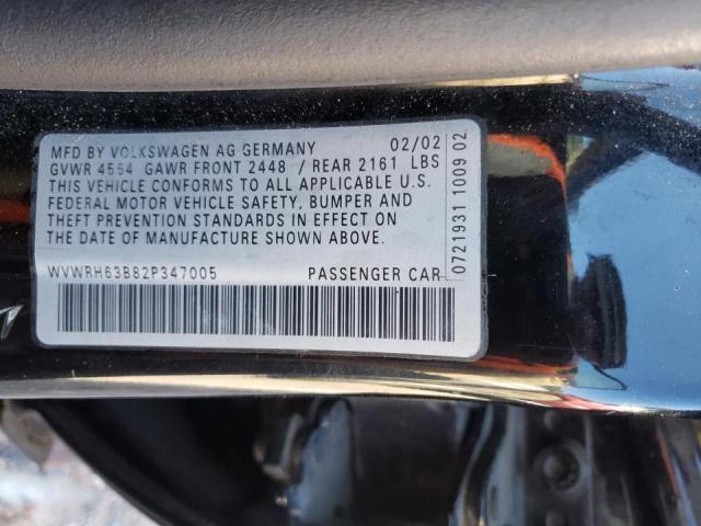 Photo 10 from auction – 2002 VOLKSWAGEN PASSAT GLX with VIN WVWRH63B82P347005