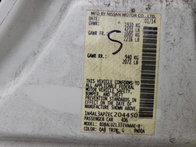 Photo 10 from auction – 2014 NISSAN ALTIMA 2.5 with VIN 1N4AL3AP2EC204450