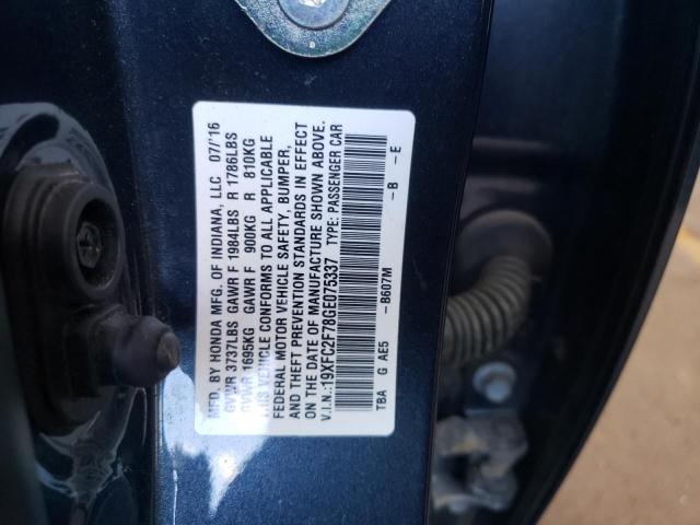 Foto 10 de la subasta – 2016 HONDA CIVIC EX con VIN 19XFC2F78GE075337
