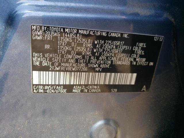 Photo 10 from auction – 2014 TOYOTA RAV4 XLE with VIN 2T3WFREV8EW077266