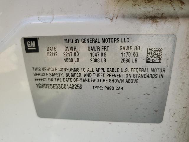 Photo 10 from auction – 2012 CADILLAC CTS LUXURY with VIN 1G6DE5E53C0143259