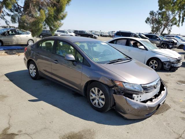 HONDA CIVIC LX 2012 with VIN 2HGFB2F52CH545363 - Photo from auction