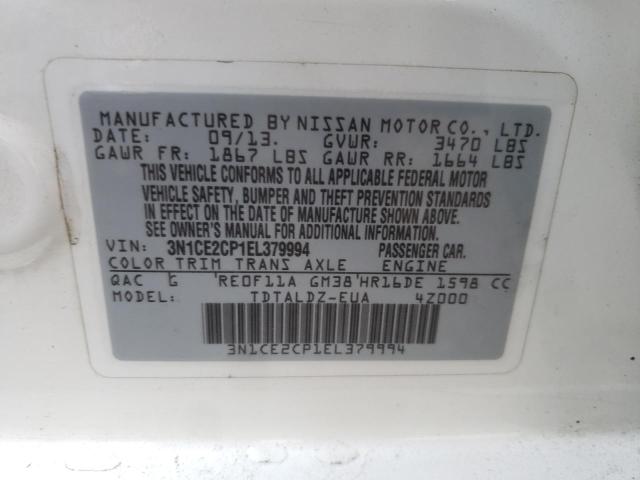 Photo 10 from auction – 2014 NISSAN VERSA NOTE with VIN 3N1CE2CP1EL379994