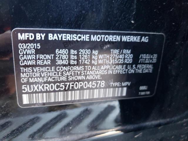 Photo 10 from auction – 2015 BMW X5 XDRIVE3 with VIN 5UXKR0C57F0P04578