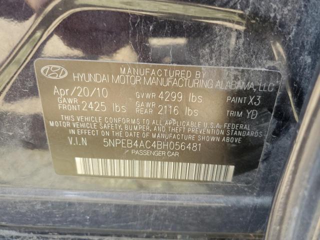 Photo 10 from auction – 2011 HYUNDAI SONATA GLS with VIN 5NPEB4AC4BH056481