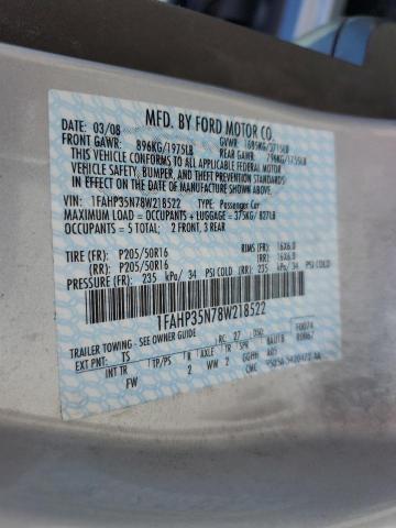 Photo 10 from auction – 2008 FORD FOCUS SE with VIN 1FAHP35N78W218522