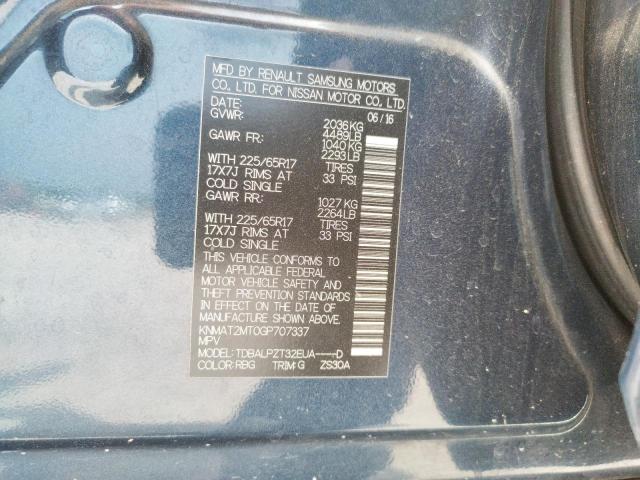 Photo 10 from auction – 2016 NISSAN ROGUE S with VIN KNMAT2MT0GP707337