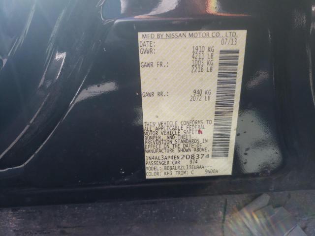 Photo 10 from auction – 2014 NISSAN ALTIMA 2.5 with VIN 1N4AL3AP4EN208374