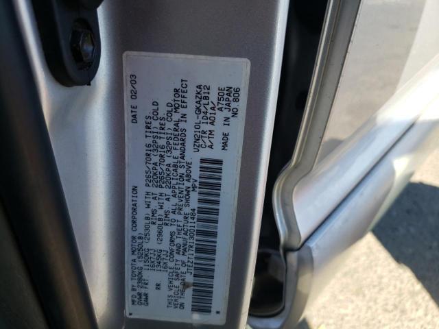 Photo 10 from auction – 2003 TOYOTA 4RUNNER LI with VIN JTEZT17R130011484