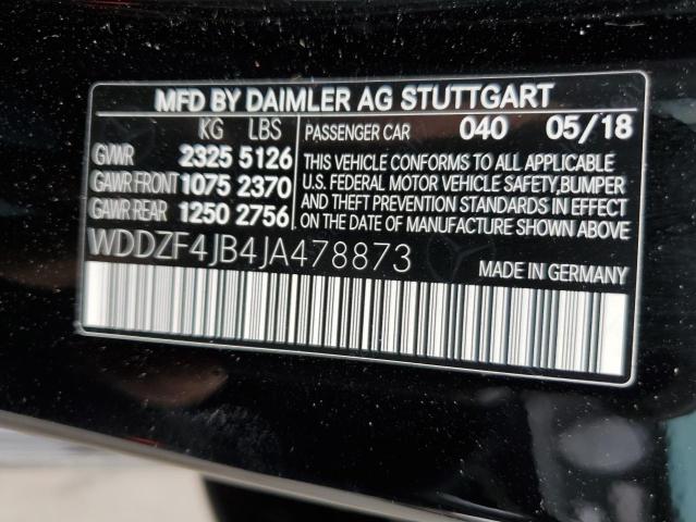 Photo 10 from auction – 2018 MERCEDES-BENZ E 300 with VIN WDDZF4JB4JA478873