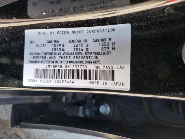 Photo 10 from auction – 2021 MAZDA 3 SELECT with VIN JM1BPABL8M1337730