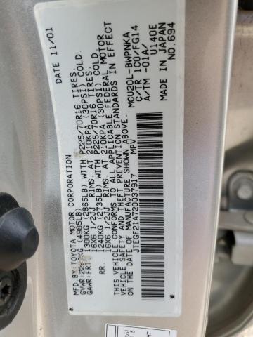 Photo 10 from auction – 2002 TOYOTA HIGHLANDER with VIN JTEGF21A720037917