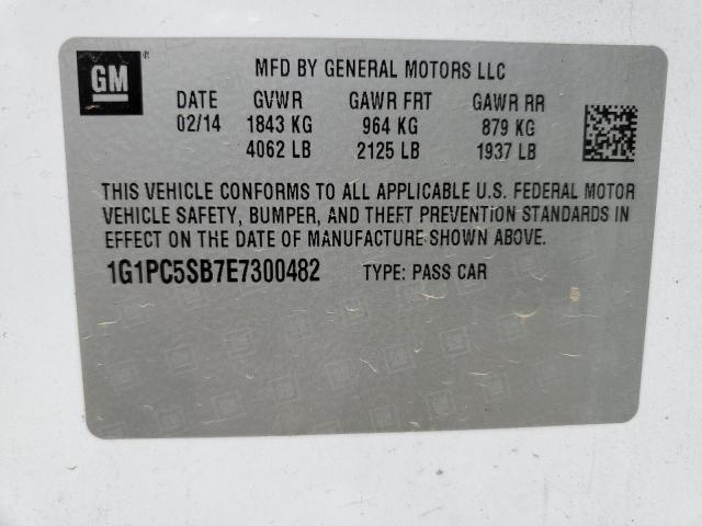 Photo 10 from auction – 2014 CHEVROLET CRUZE LT with VIN 1G1PC5SB7E7300482