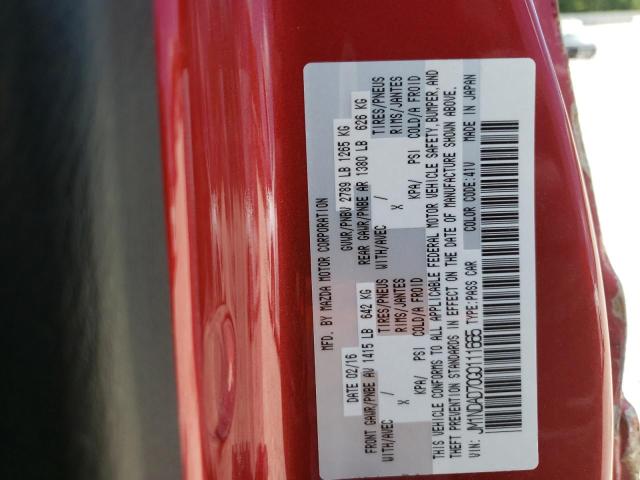 Photo 10 from auction – 2016 MAZDA MX-5 MIATA with VIN JM1NDAD70G0111665
