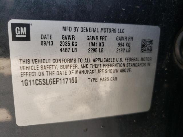 Photo 10 from auction – 2014 CHEVROLET MALIBU 1LT with VIN 1G11C5SL6EF117160