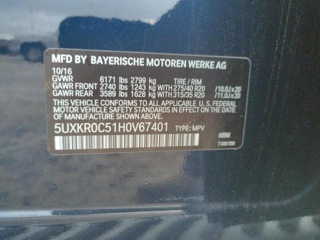 Photo 10 from auction – 2017 BMW X5 XDRIVE3 with VIN 5UXKR0C51H0V67401