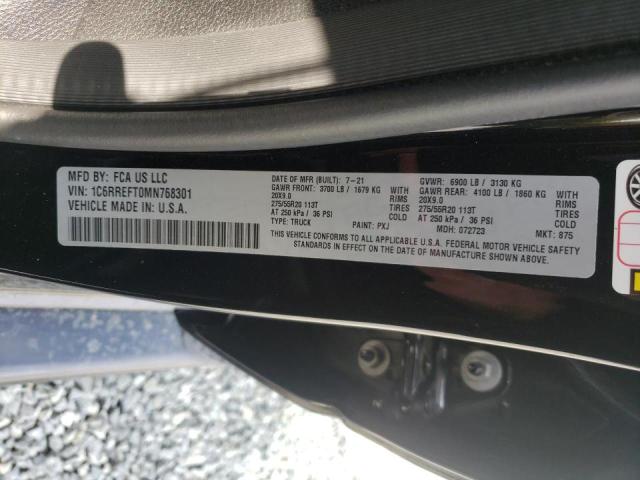 Photo 10 from auction – 2021 RAM 1500 BIG H with VIN 1C6RREFT0MN768301