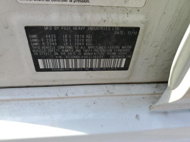 Photo 10 from auction – 2011 SUBARU LEGACY 2.5 with VIN 4S3BMBC60B3236688