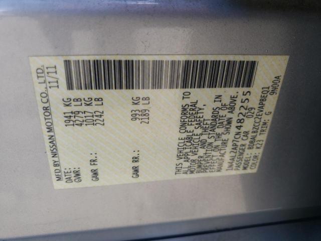 Photo 10 from auction – 2012 NISSAN ALTIMA BAS with VIN 1N4AL2AP7CN482255