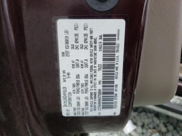 Photo 10 from auction – 2004 DODGE DAKOTA QUA with VIN 1D7HG48N94S758604