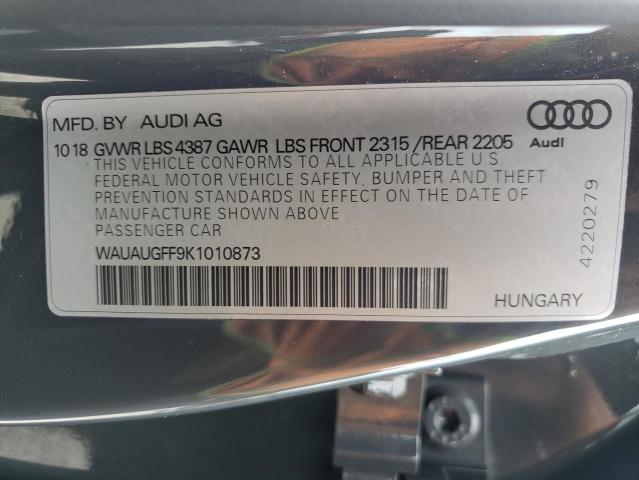 Photo 10 from auction – 2019 AUDI A3 PREMIUM with VIN WAUAUGFF9K1010873
