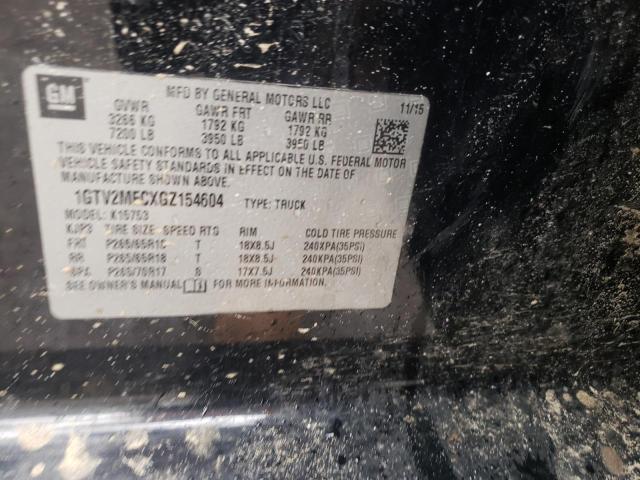 Photo 10 from auction – 2016 GMC SIERRA K15 with VIN 1GTV2MECXGZ154604
