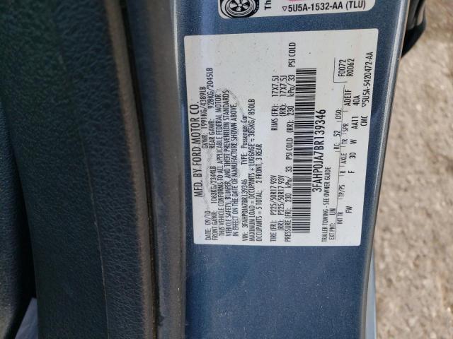 Photo 10 from auction – 2011 FORD FUSION SEL with VIN 3FAHP0JA7BR139346