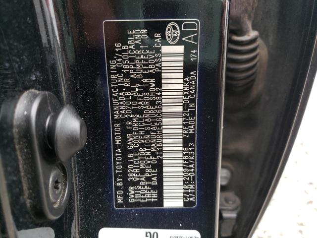 Photo 10 from auction – 2016 TOYOTA COROLLA L with VIN 2T1BURHE5GC663842