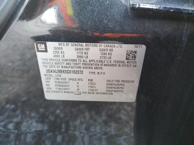 Photo 10 from auction – 2012 GMC TERRAIN SL with VIN 2GKALMEK5C6182372