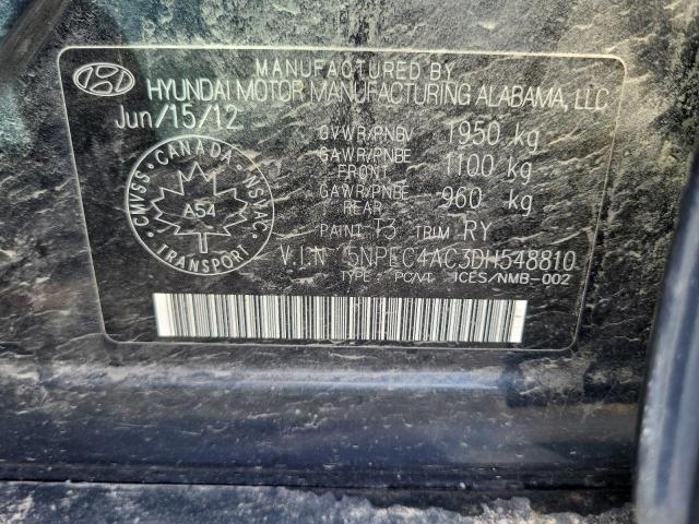 Photo 10 from auction – 2013 HYUNDAI SONATA SE with VIN 5NPEC4AC3DH548810