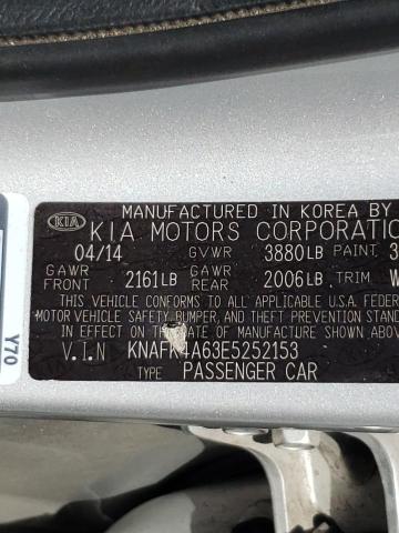 Photo 10 from auction – 2014 KIA FORTE LX with VIN KNAFK4A63E5252153