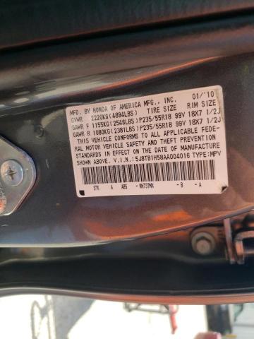 Photo 10 from auction – 2010 ACURA RDX TECHNO with VIN 5J8TB1H58AA004016