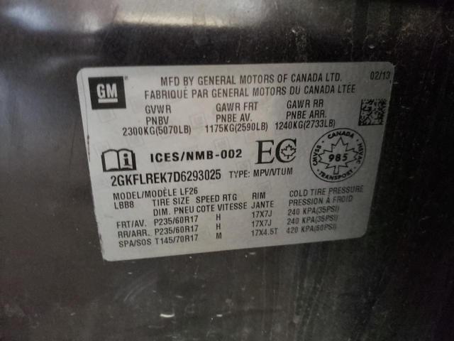 Photo 10 from auction – 2013 GMC TERRAIN SL with VIN 2GKFLREK7D6293025