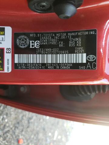 Photo 10 from auction – 2013 TOYOTA COROLLA BA with VIN 2T1BU4EE7DC120625