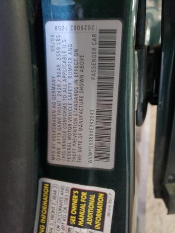 Photo 10 from auction – 2004 VOLKSWAGEN PASSAT GLS with VIN WVWPD63BX4E342843