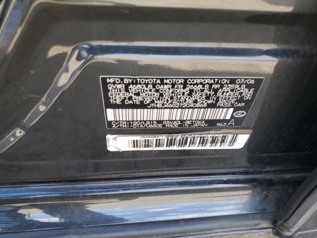 Photo 10 from auction – 2007 LEXUS ES 350 with VIN JTHBJ46G272040868