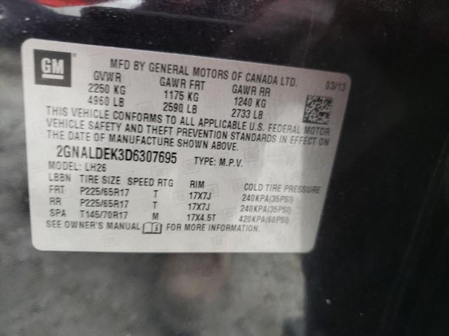 Photo 10 from auction – 2013 CHEVROLET EQUINOX LT with VIN 2GNALDEK3D6307695