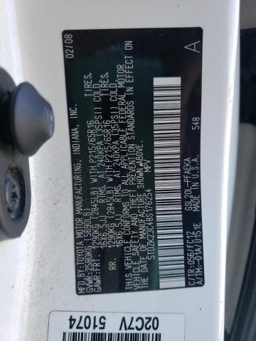 Photo 10 from auction – 2008 TOYOTA SIENNA CE with VIN 5TDZK23C48S176254