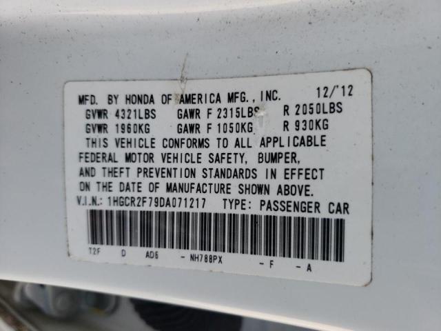Photo 10 from auction – 2013 HONDA ACCORD EX with VIN 1HGCR2F79DA071217