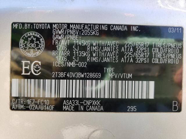 Photo 10 from auction – 2011 TOYOTA RAV4 with VIN 2T3BF4DV3BW128669