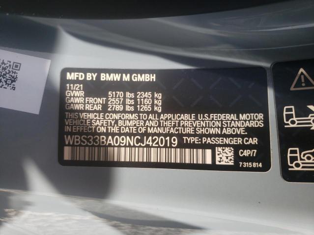 Photo 10 from auction – 2022 BMW M4 COMPETI with VIN WBS33BA09NCJ42019