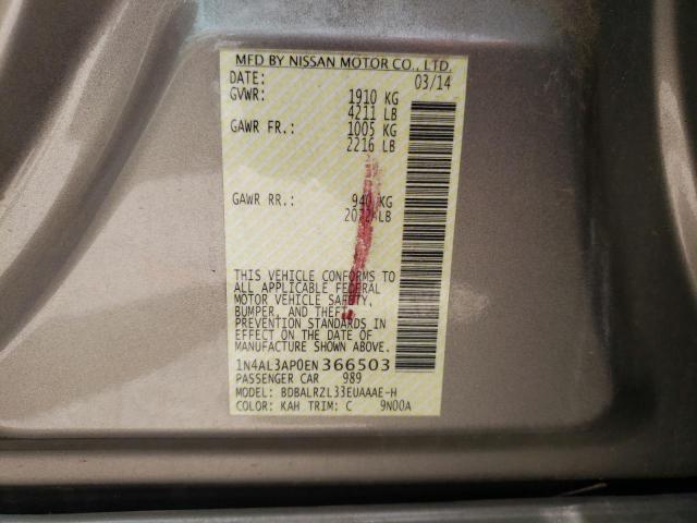 Photo 10 from auction – 2014 NISSAN ALTIMA 2.5 with VIN 1N4AL3AP0EN366503