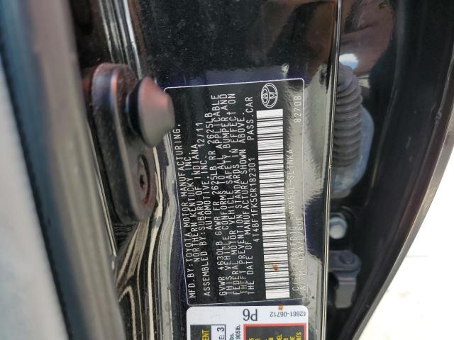 Photo 10 from auction – 2012 TOYOTA CAMRY BASE with VIN 4T4BF1FK5CR182301