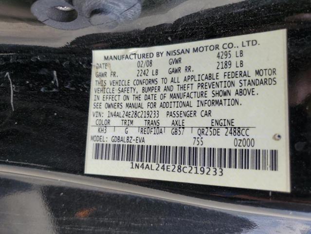 Photo 10 from auction – 2008 NISSAN ALTIMA 2.5 with VIN 1N4AL24E28C219233